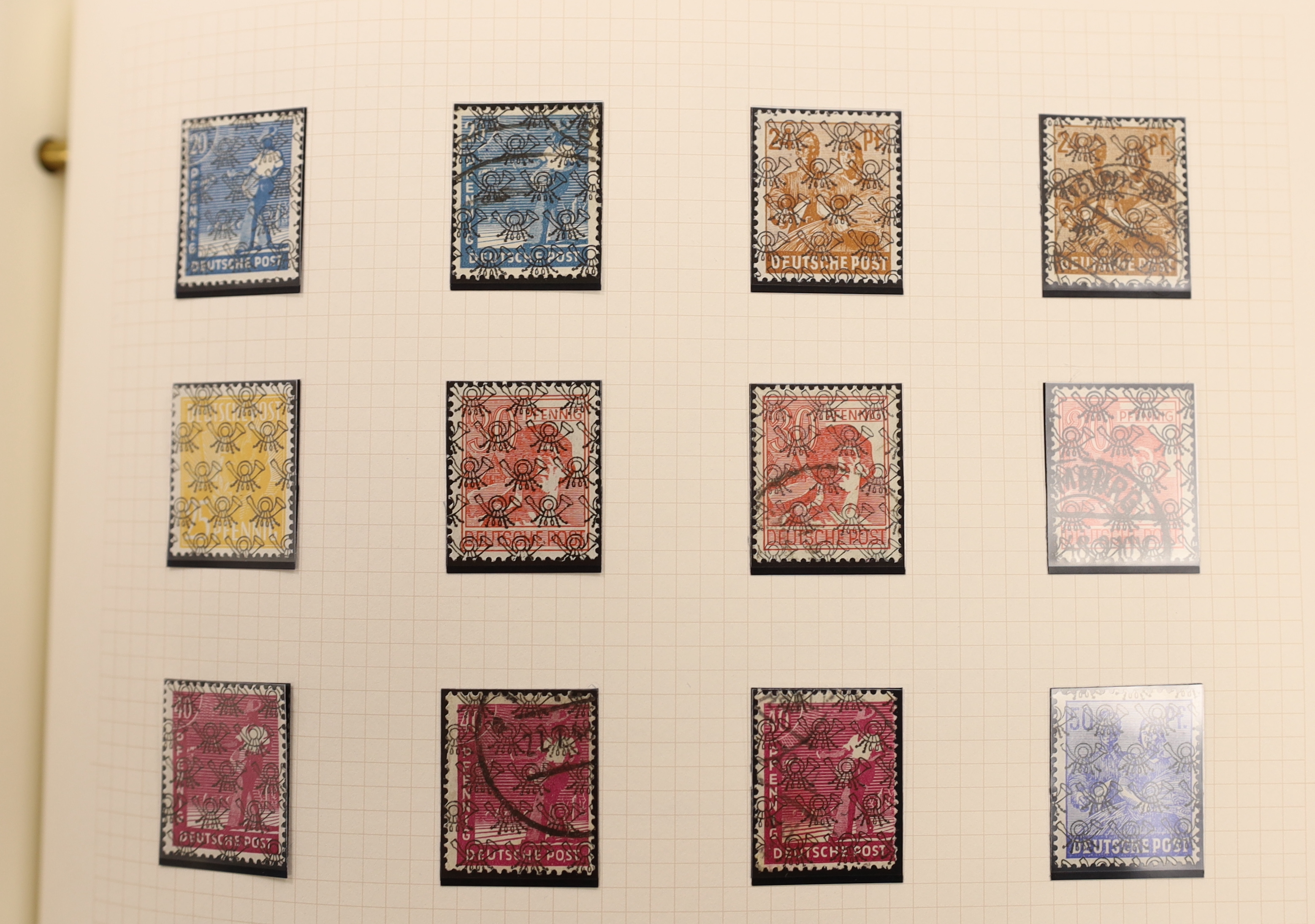 A collection of German Allied Occupation stamps in three albums with a range of Allied Military Posts including scarce perforations, mint blocks, varieties etc. some with certificates, Currency Reform Overprints, Baden,